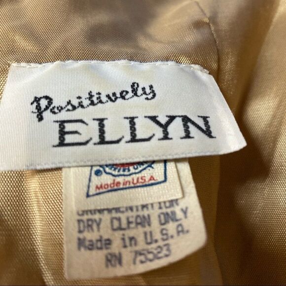 Vintage Made in USA Positively Ellyn gold lace open back halter mini dress - Picture 8 of 16